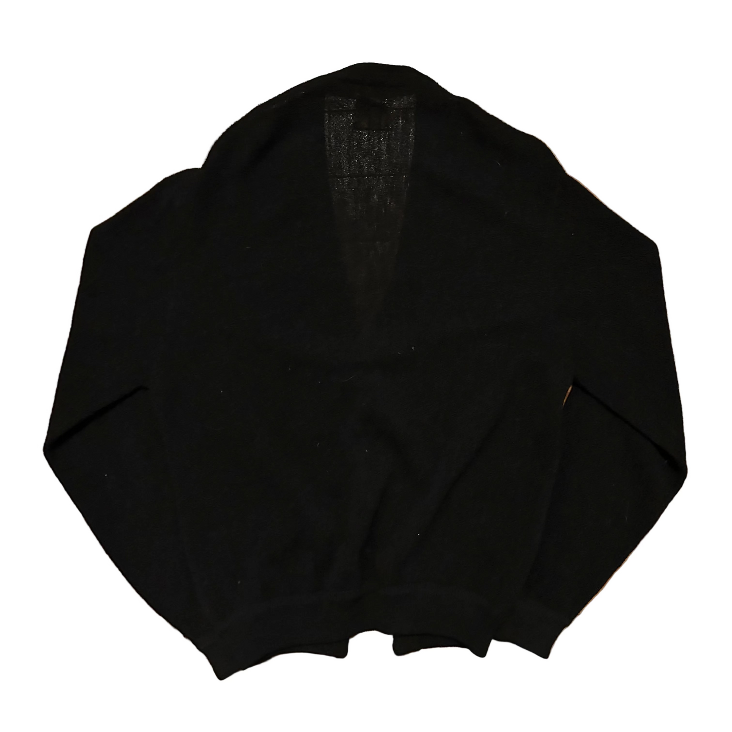 70’s Oxford Shop Alpaca Wool Lord Jeff Black Varsity G Knit Cardigan Sweater - Large - 22" x 28.5"
