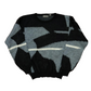90’s Saturdays Acrylic Wool Nylon Black Grey Knit Sweater - XLarge - 24" x 26"