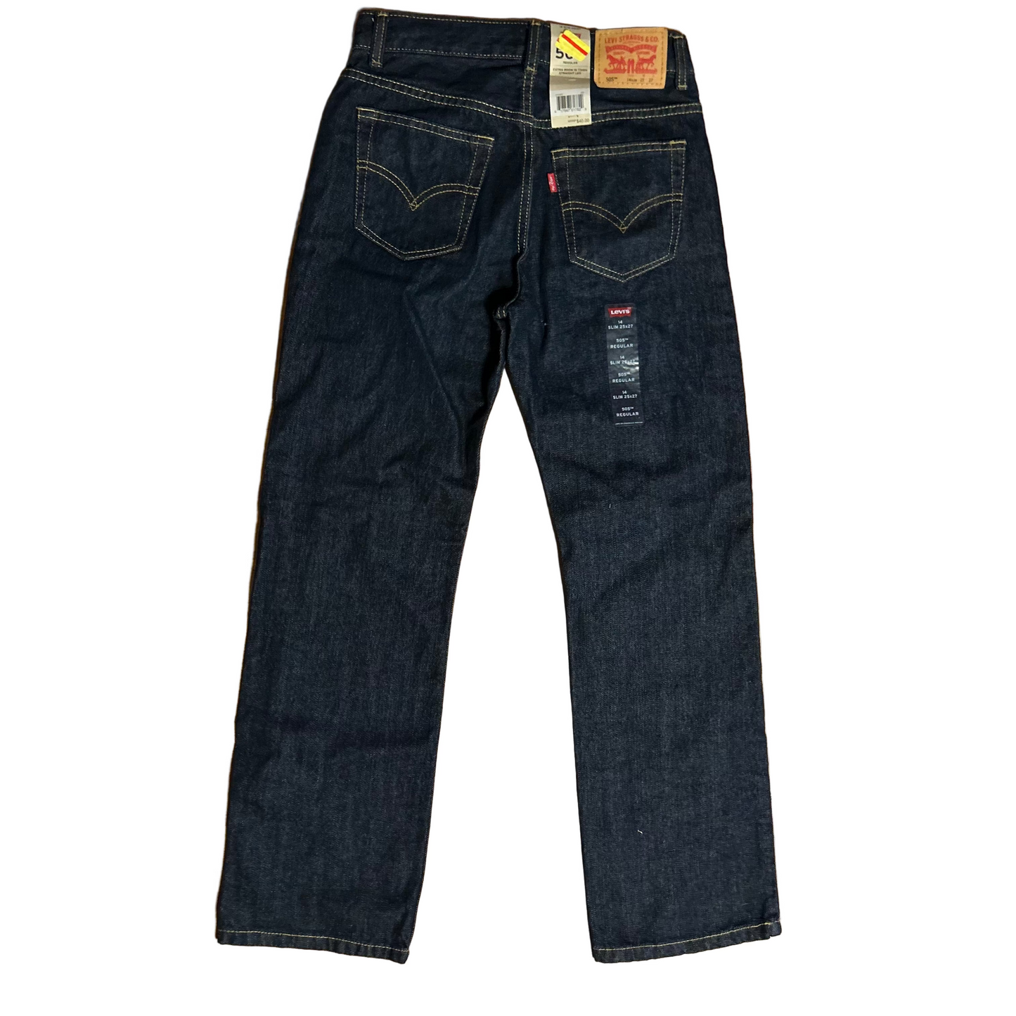 Brand New NWT DS Levi 505 Denim Jeans - Tagged 14 Slim - 26" x 27"