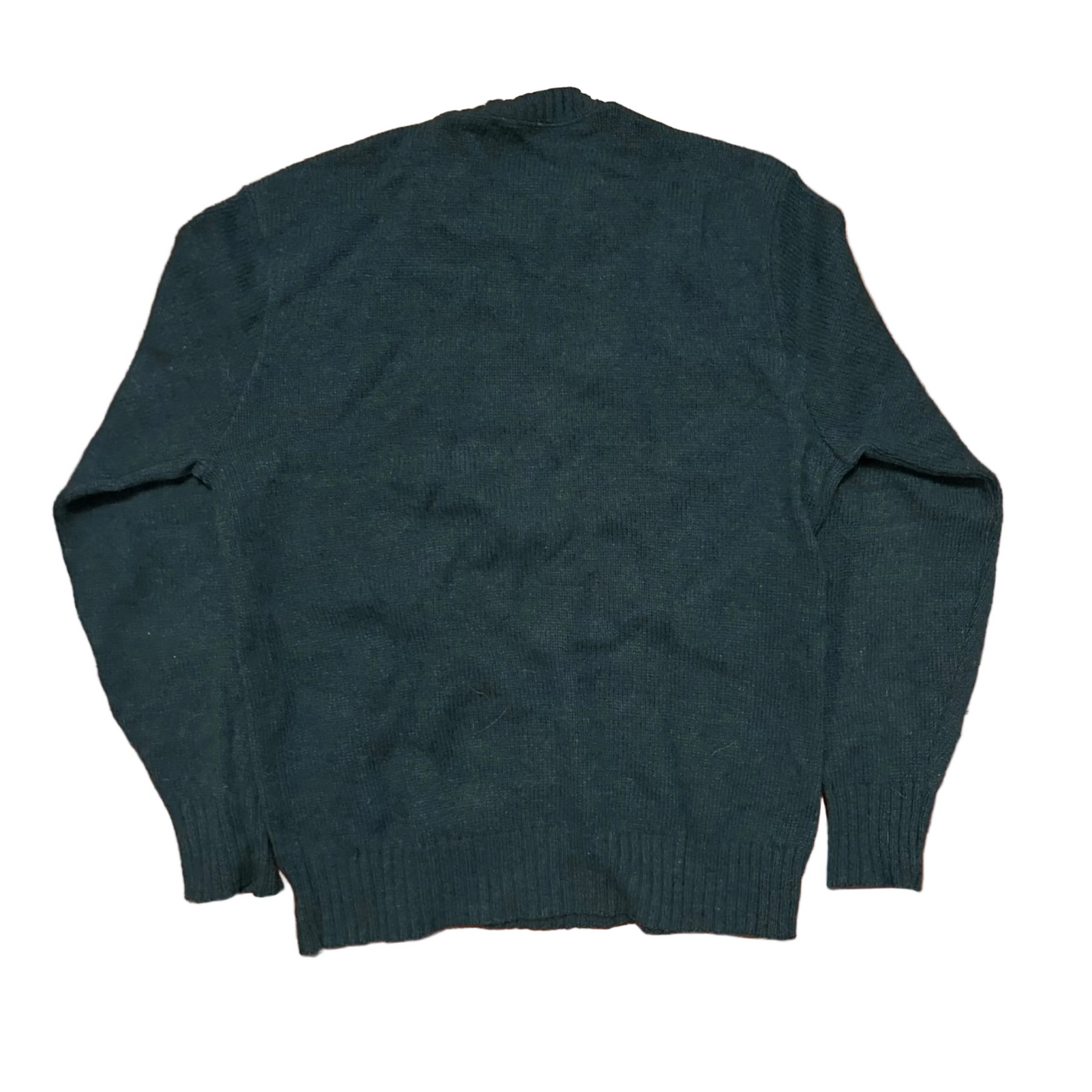 80/90’s Robert Bruce Teal Turquoise Knit Sweater - Large - 22" x 27"