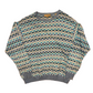Tricots St Raphael Blue Checkered Knit Sweater - XLarge - 26" x 27"
