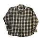 Towncraft Cotton Plaid Grey Shirt - XLarge - 25.5" x 29"