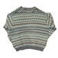 Tricots St Raphael Blue Checkered Knit Sweater - XLarge - 26" x 27"