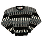 90’s Eagles Pride Black Green White Acrylic Knit Sweater - Large - 22" x 27"