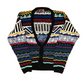 Concrete Ramie Cotton Multicolor Knit Cardigan Sweater - Small - 19" x 23"