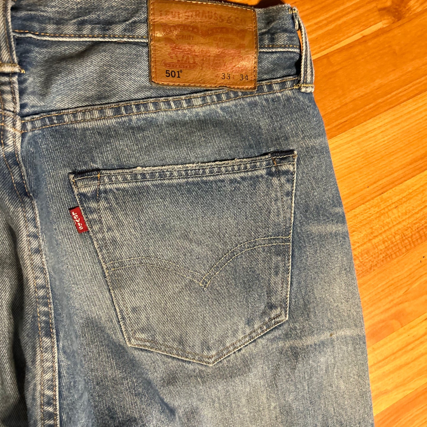 Levi 501 Denim Jeans - 34" x 33.5"