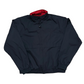 Port Authority Manitowoc Navy Blue Red Zip Up Windbreaker Rain Jacket - XLarge - 26" x 27.5"