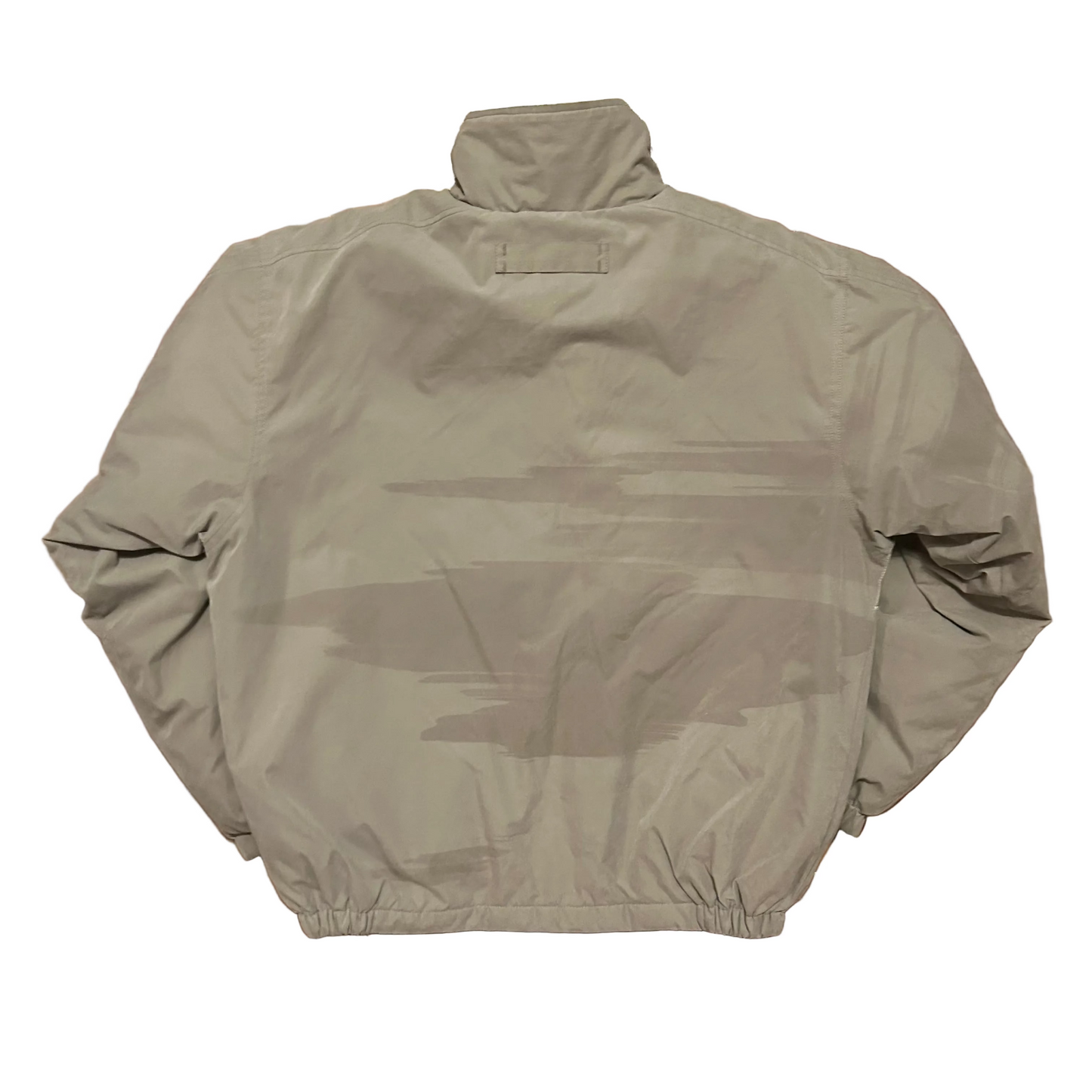 St John’s Bay Khaki Beige Zip Up Windbreaker Rain Jacket - XLarge - 26" x 28"