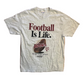 Hanes Beefy Texas A&M Aggies Football is Life Grey Tshirt - Medium - 20.5" x 30"