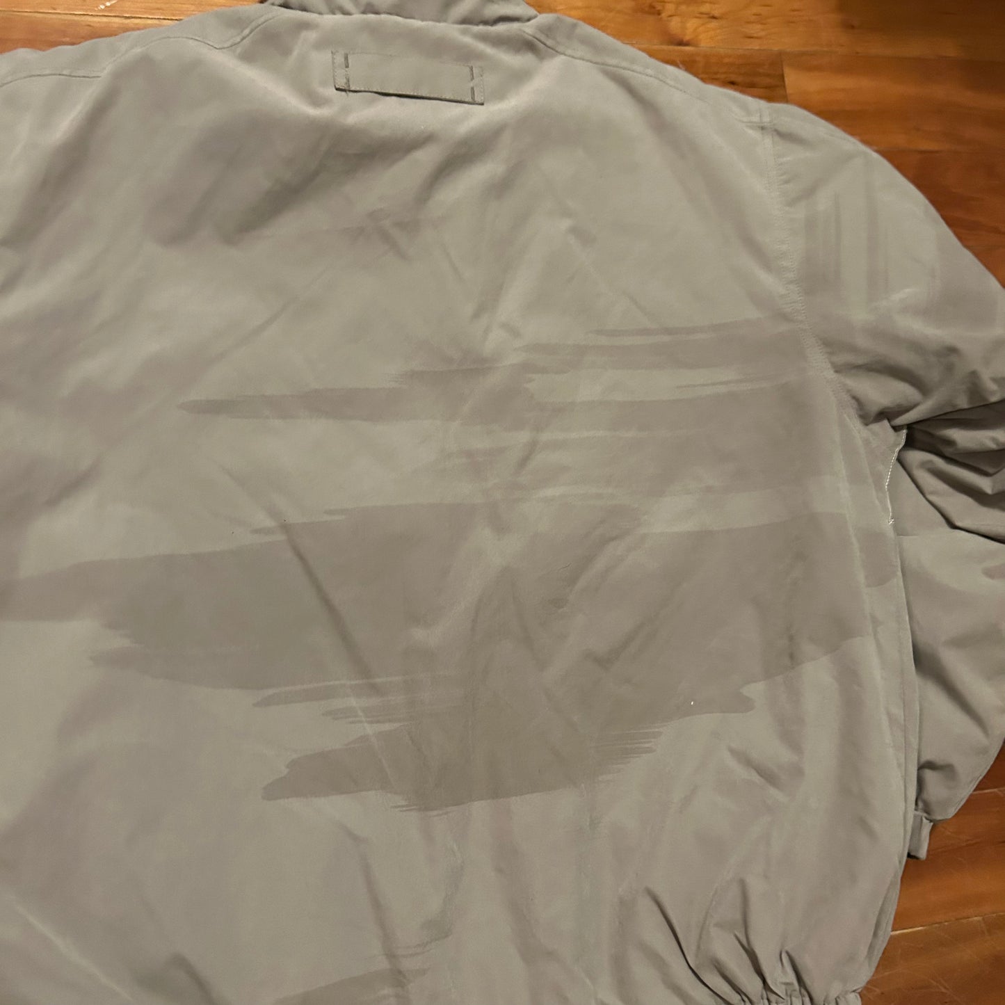 St John’s Bay Khaki Beige Zip Up Windbreaker Rain Jacket - XLarge - 26" x 28"