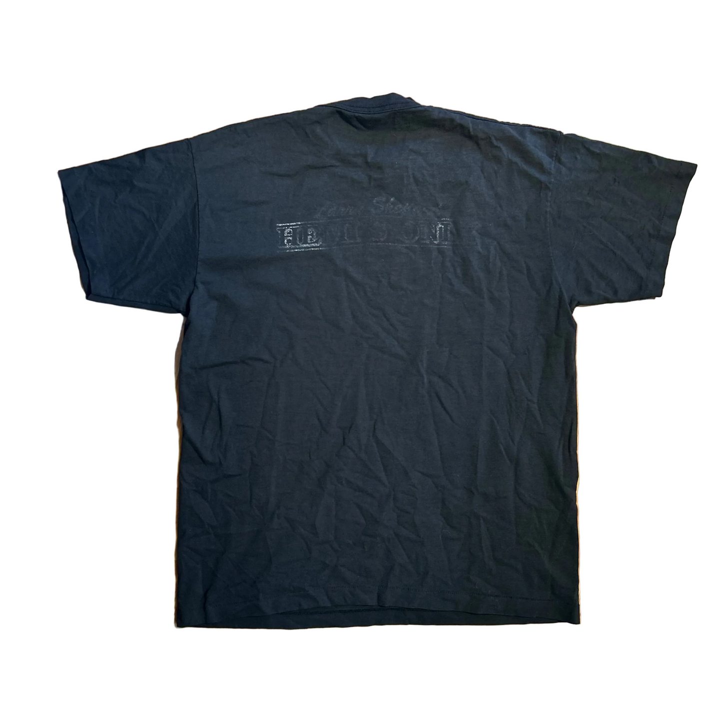 Black Faded Print Tshirt - Medium - 21" x 29"