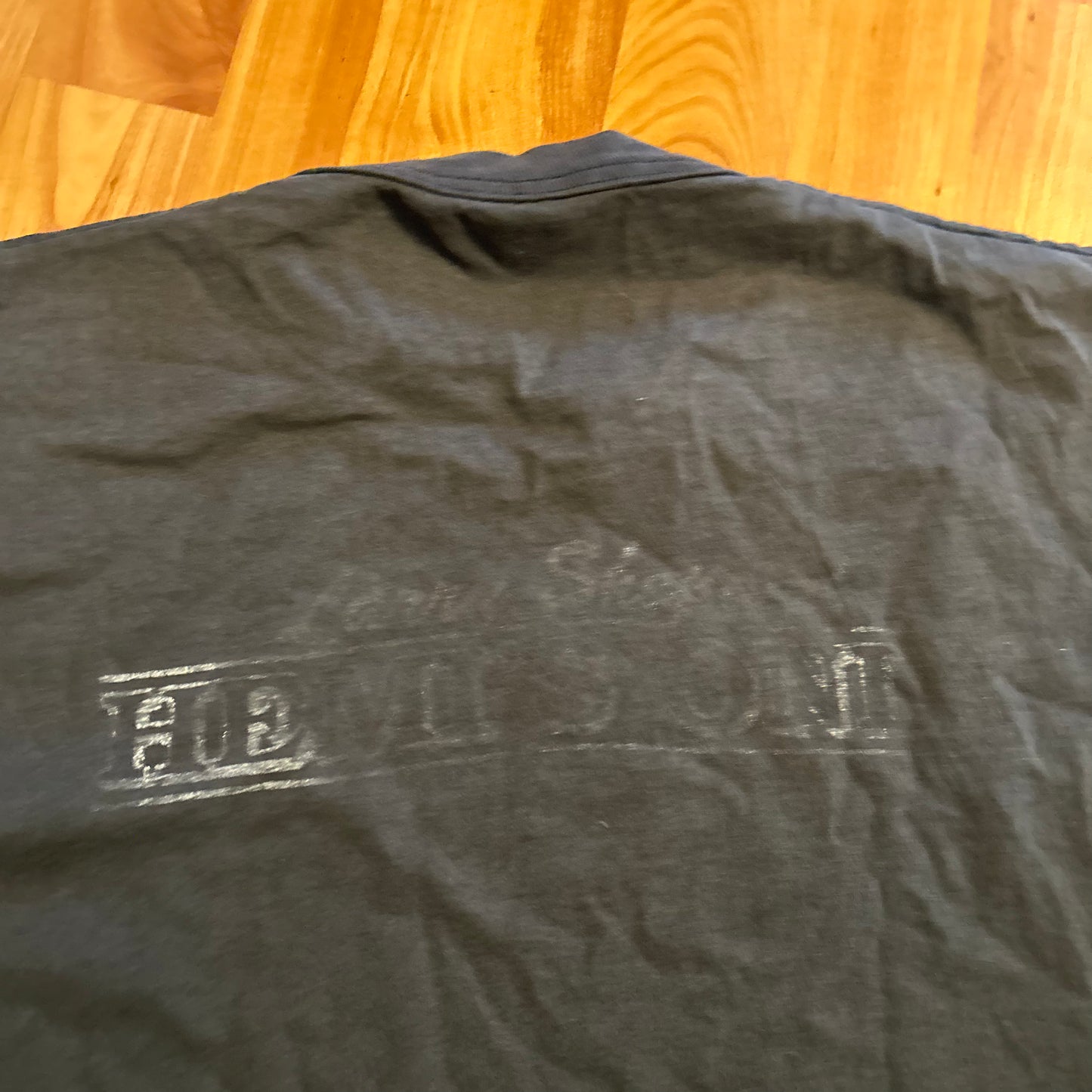 Black Faded Print Tshirt - Medium - 21" x 29"
