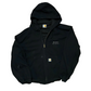Carphartt Carhartt Hooded Black Zip Up Jacket - XLarge - 32" x 27"