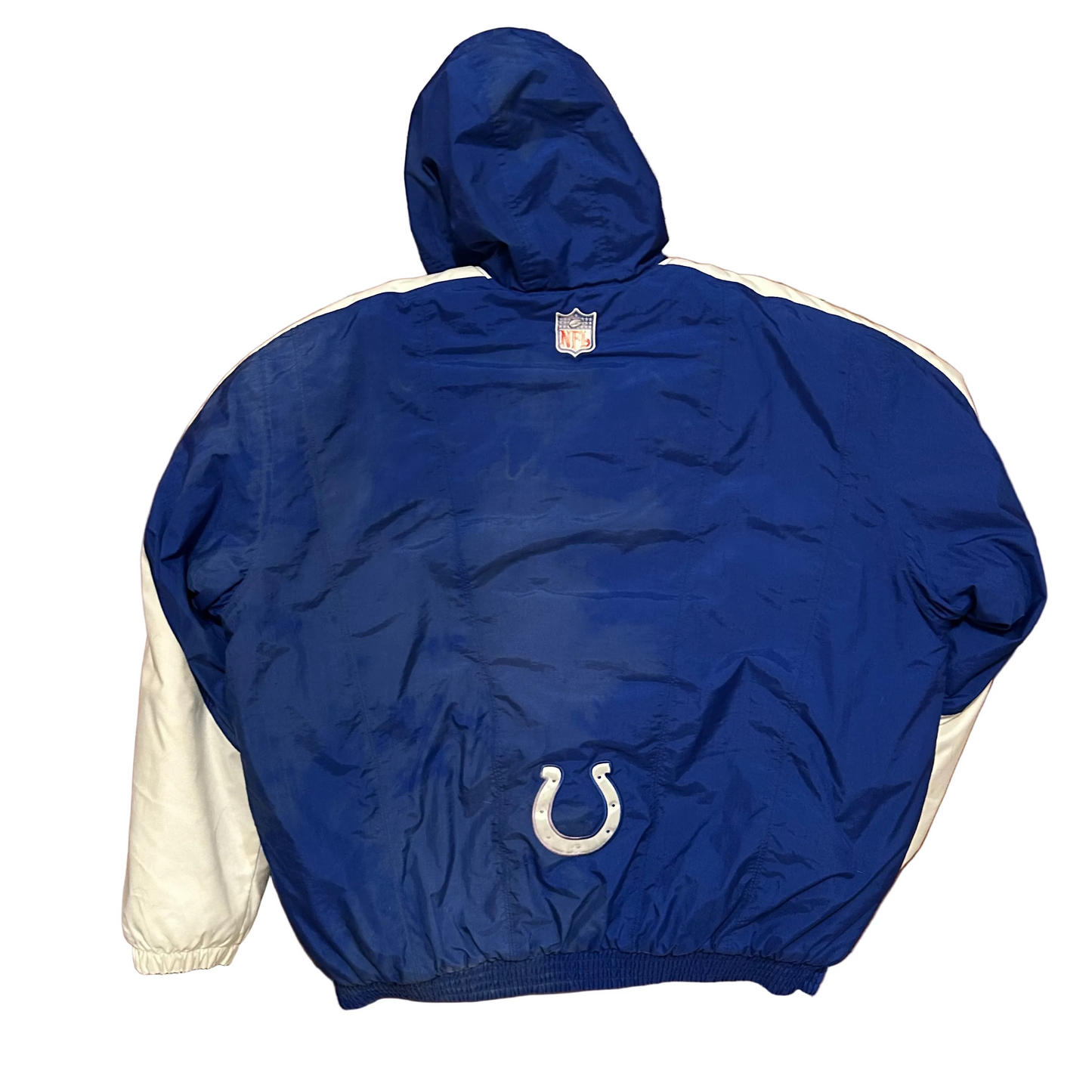 Nike Indianapolis Colts NFL Football Blue Hooded Zip Up Jacket - XLarge - 27" x 28"