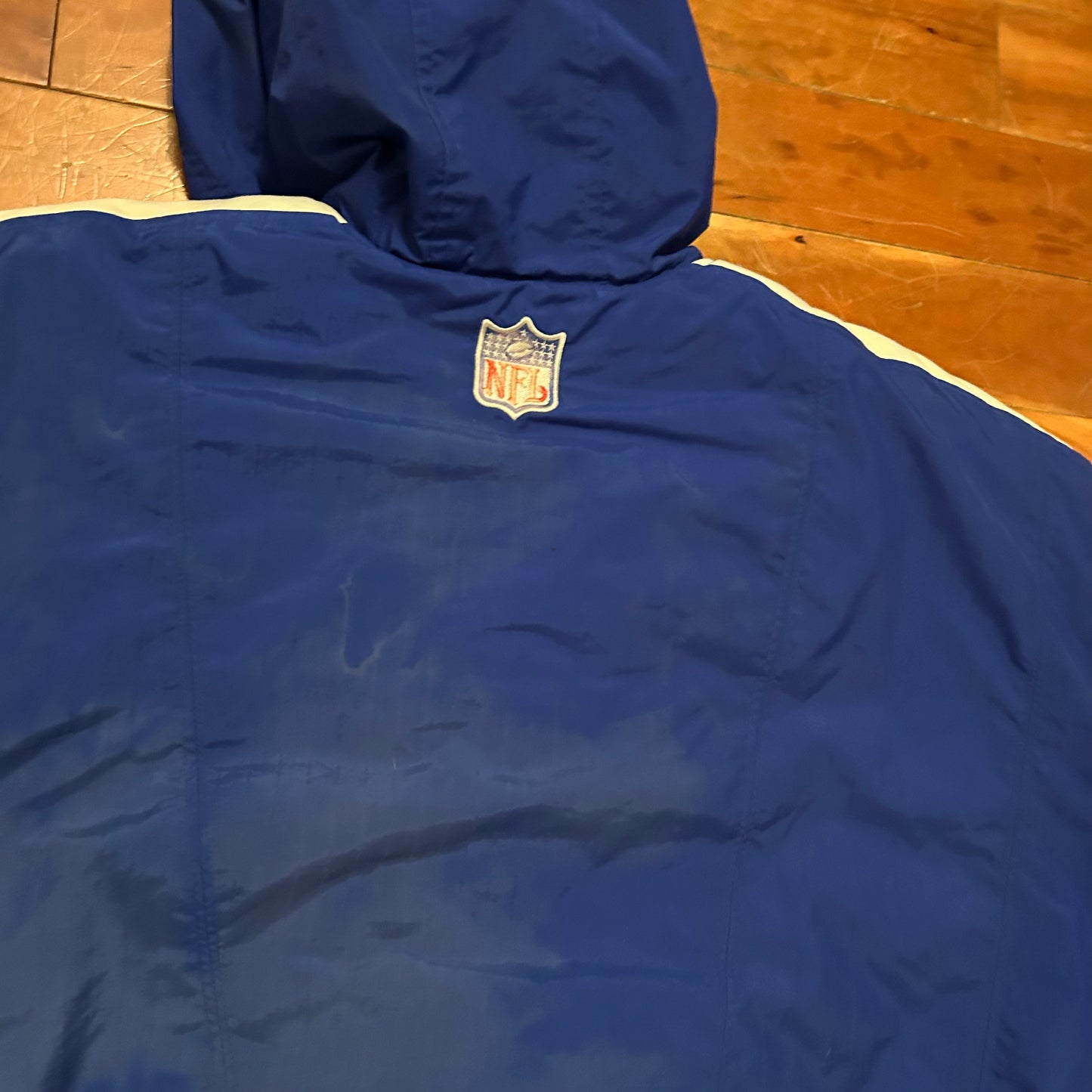 Nike Indianapolis Colts NFL Football Blue Hooded Zip Up Jacket - XLarge - 27" x 28"