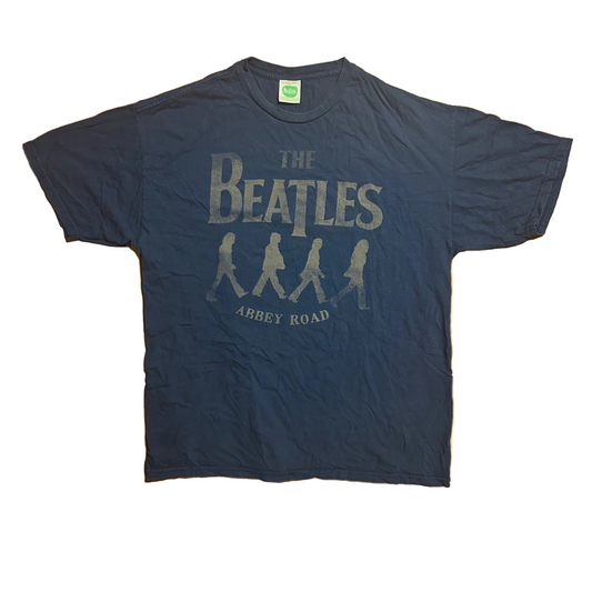 00’s The Beatles 2005 Blue Navy Abbey Road Music Tshirt - Large - 23” x 29”