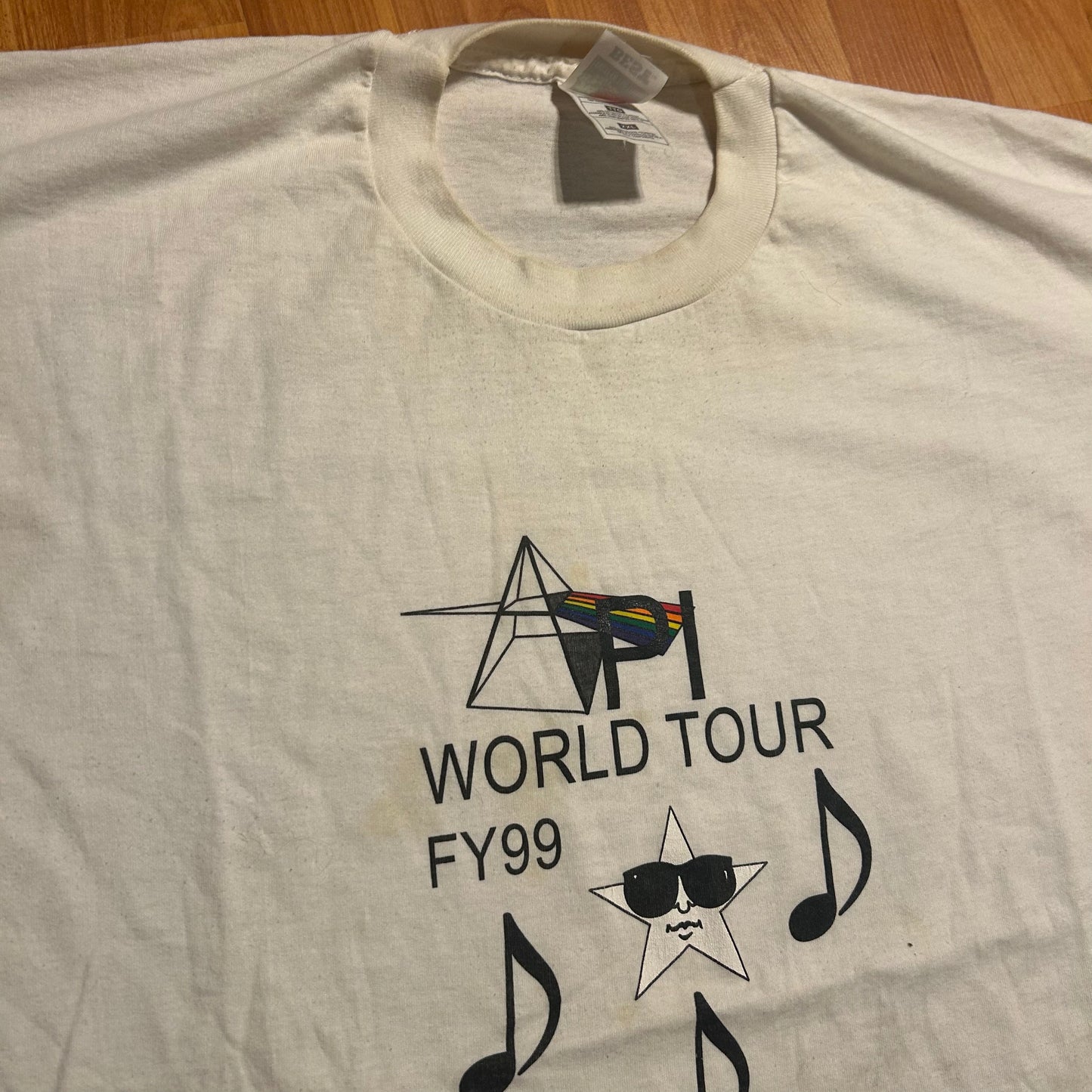 90’s Pi World Tour Takin It To The Streets Music White Tshirt - XLarge - 25.5” x 31”