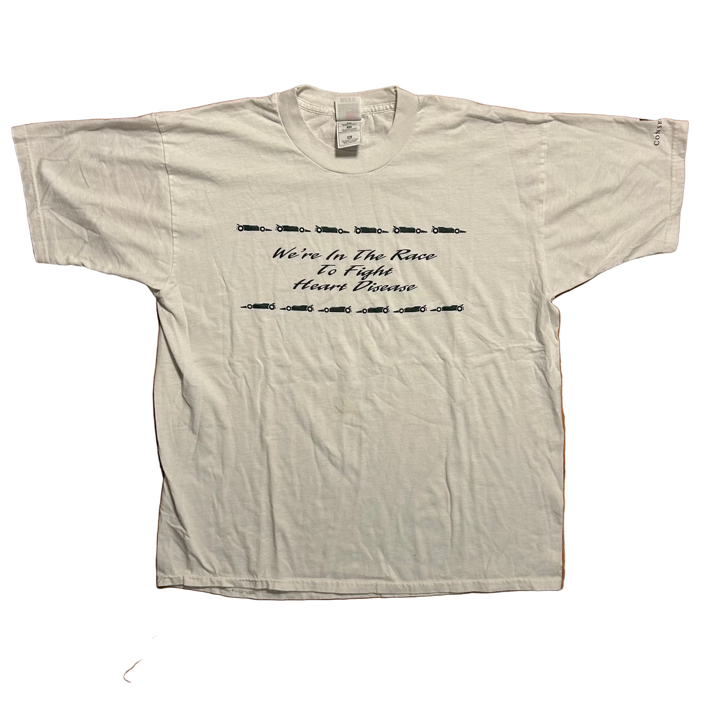 FOTL Best Race To Fight Heart Disease White Tshirt - Large - 23” x 27”