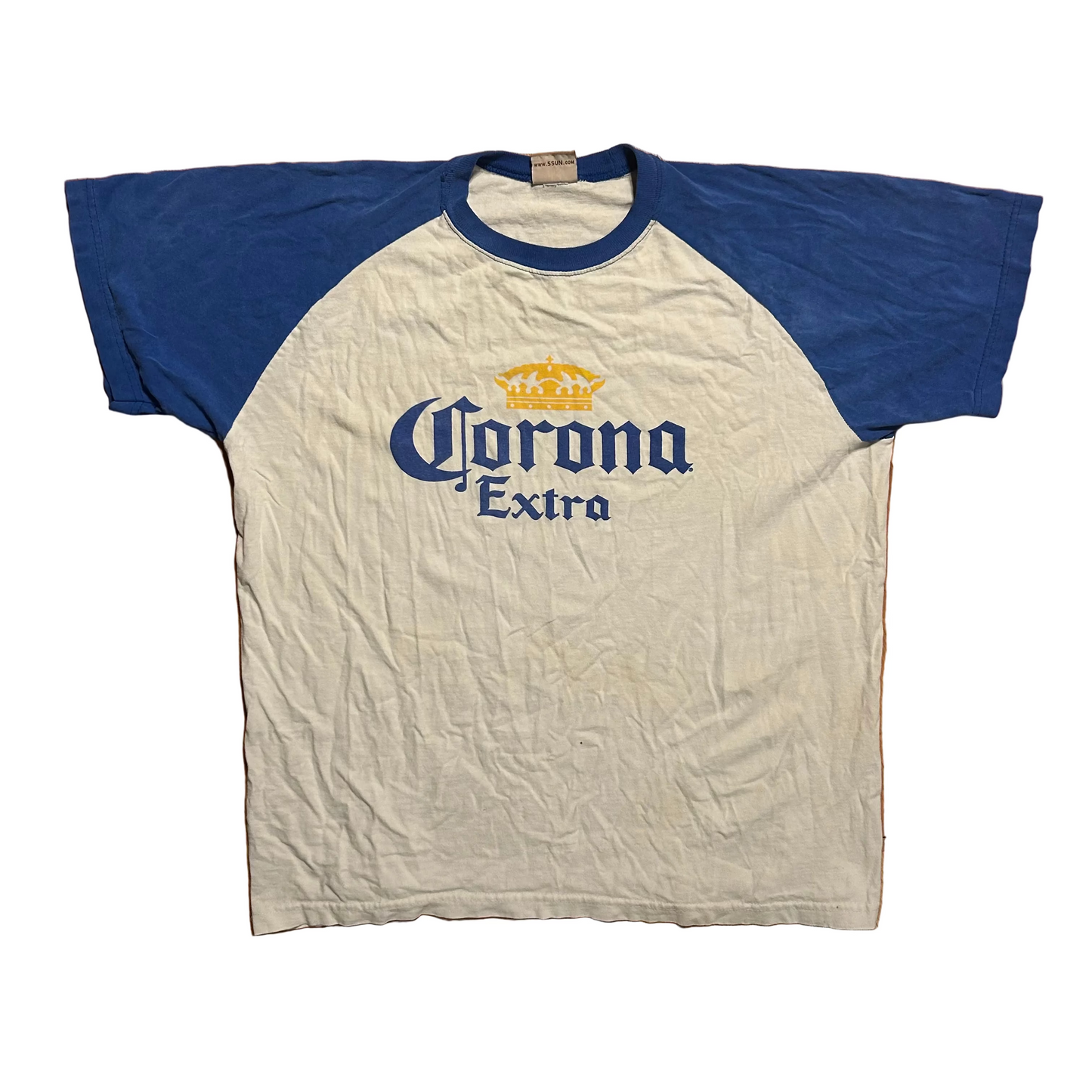 Fifth Sun Corona Extra White Blue Beer Tshirt - Large - 23” x 27”