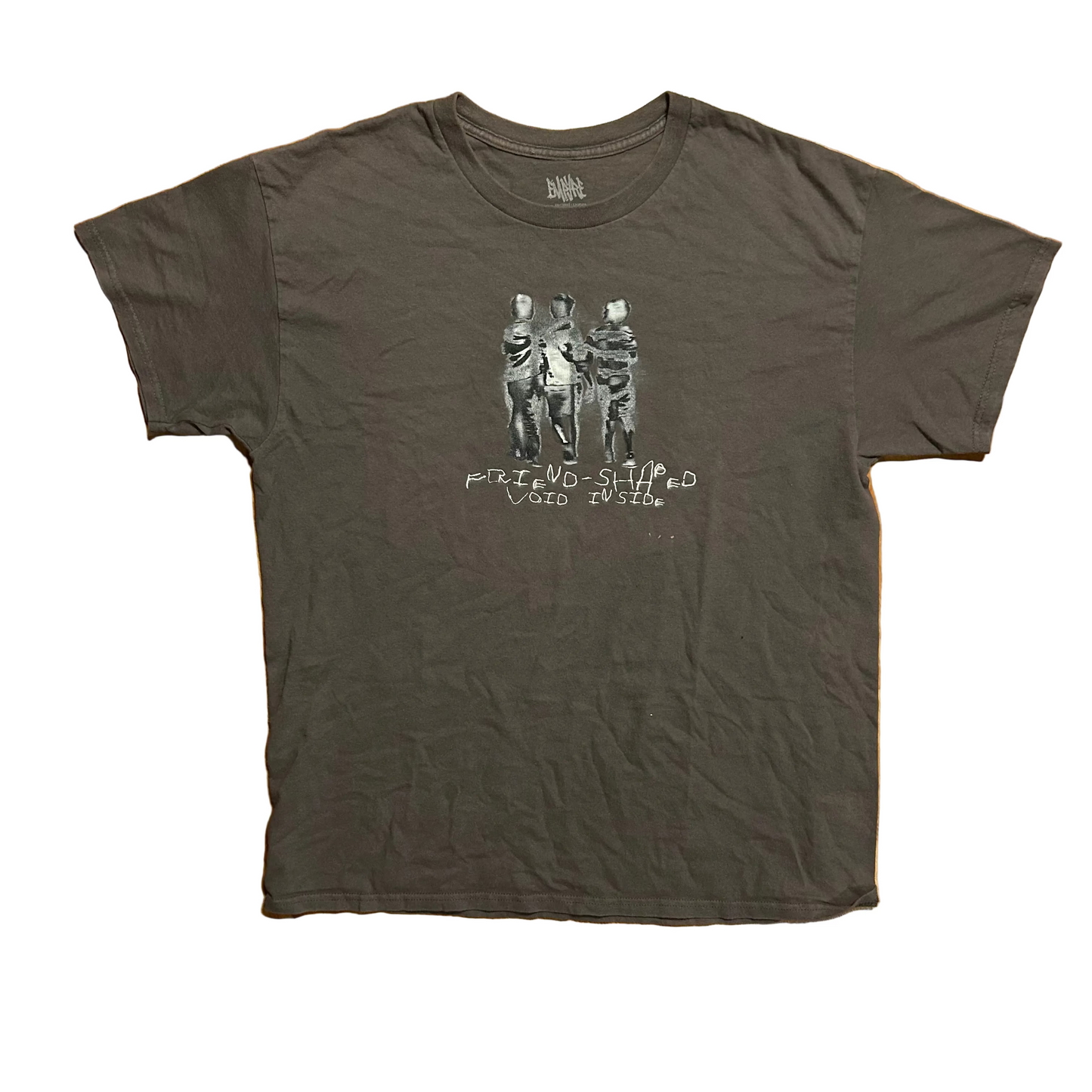 Empyre Friend Shaped Void Inside Grey Tshirt - Large - 22” x 27”