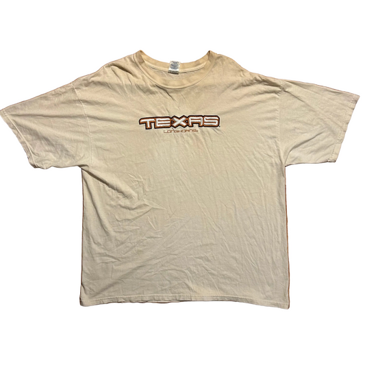 Gildan Texas Longhorns Embroidered College University White Tshirt - XLarge - 26.5” x 31”