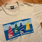 90’s Screen Stars Best Sanibel Island Sailing White Tshirt - Medium - 20” x 29”