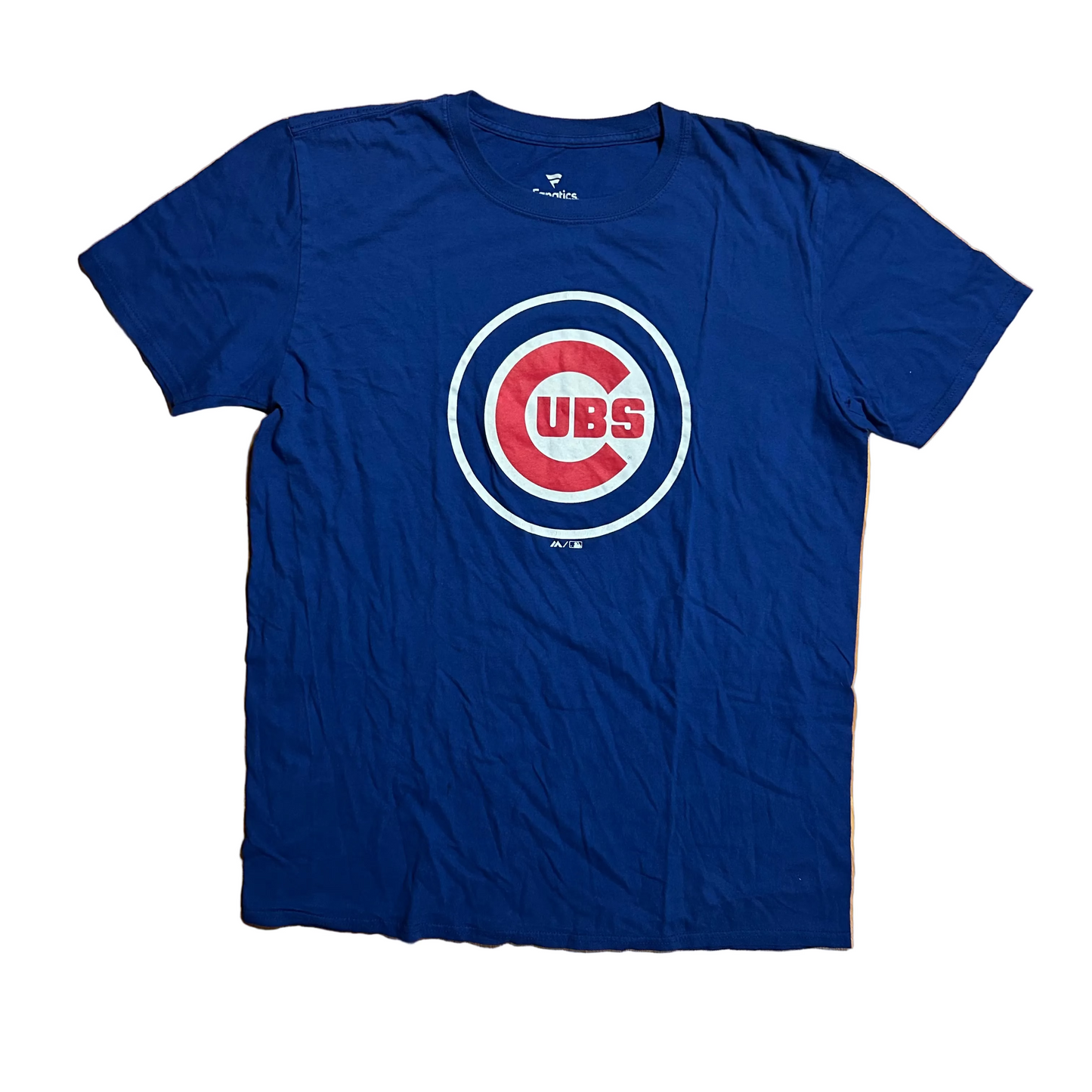 Fanatics Chicago Cubs MLB Baseball Blue Tshirt - Large - 22” x 29”