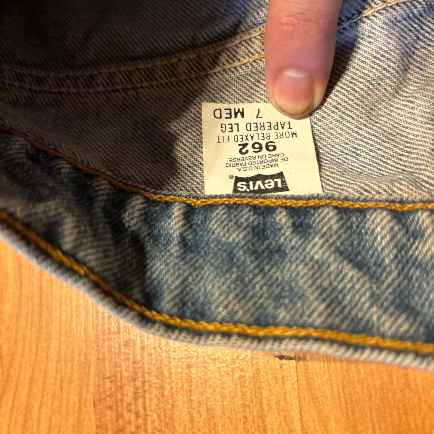 90's Levi Orange Tab 962 Denim Jeans - Tagged 7 Med - 27" x 31.5"