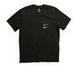 Nike The Nike Tee Double Swoosh Black Pocket Tshirt - Medium - 20” x 27”