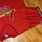 80/90’s Russell Athletics St Louis Cardinals MLB Baseball Wolfe Red VNeck Tshirt - Large - 22” x 29”