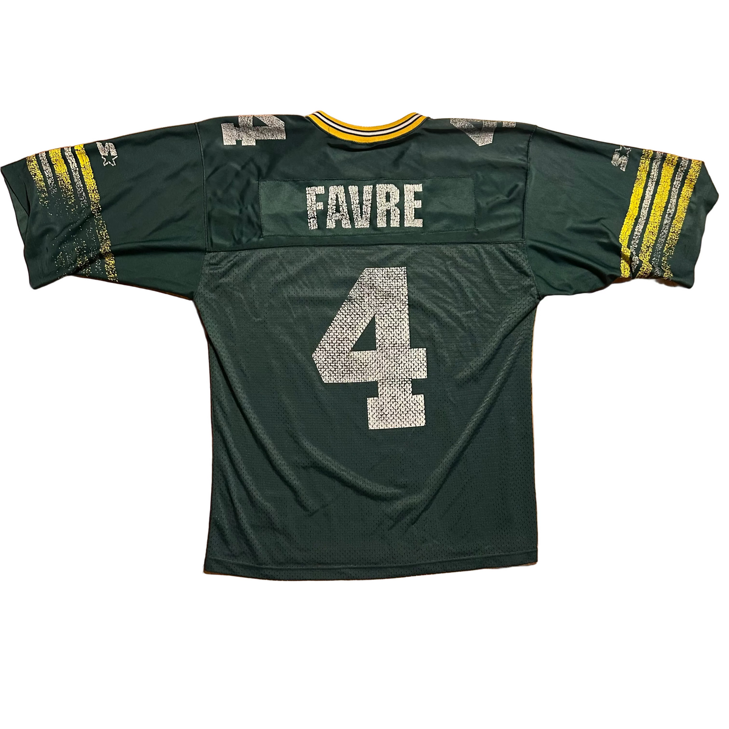 90’s Starter Green Bay Packers Favre NFL Football Green Jersey Shirt - XLarge - 24” x 32”