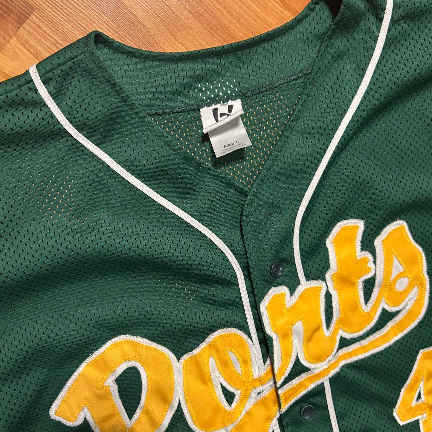 Stockton Ports MiLB 4 Green Baseball Jersey - Large - 23” x 28”