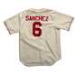 Mexico Diablos Sanchez 6 White Red Jersey Shirt - XLarge - 24” x 28”