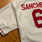 Mexico Diablos Sanchez 6 White Red Jersey Shirt - XLarge - 24” x 28”