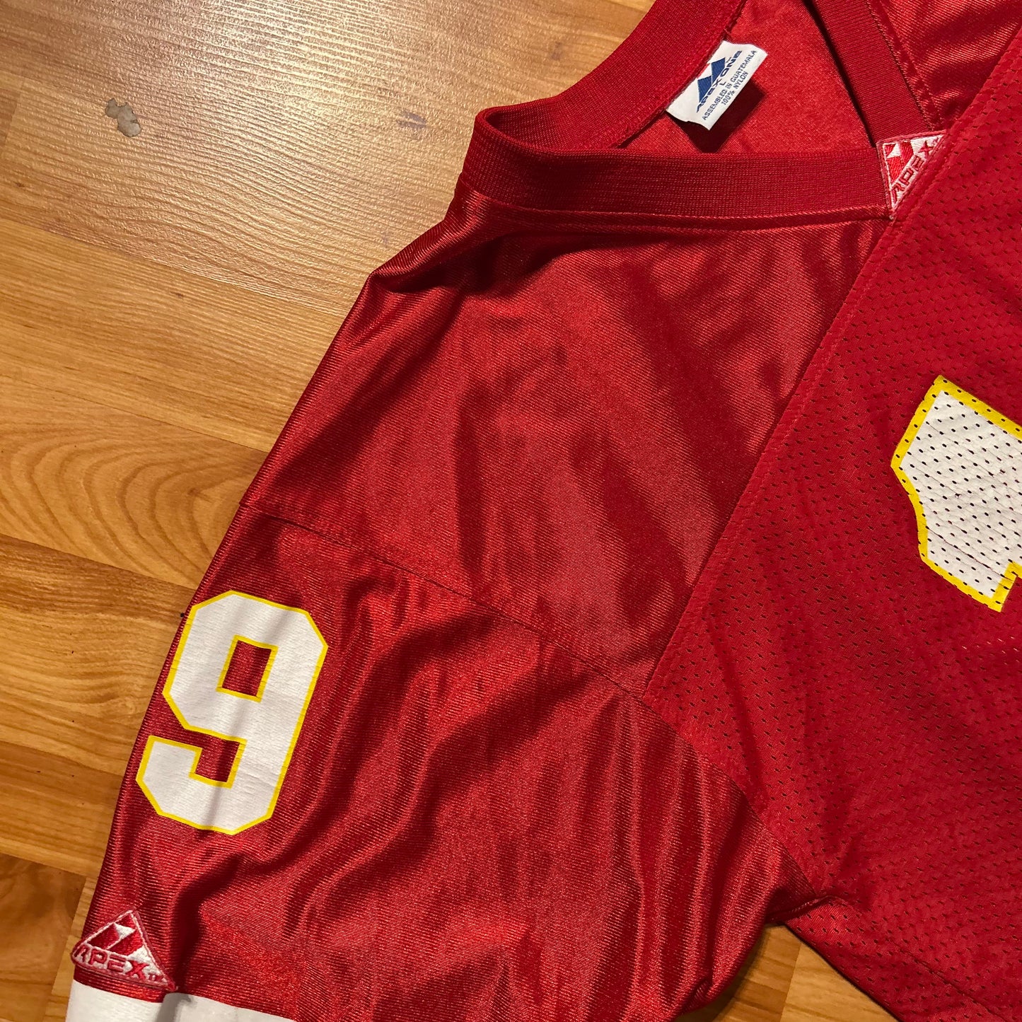 90’s Apex NFL Kansas City Chiefs Red 19 Jersey Shirt - Large - 23” x 27”