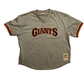 Mitchell and Ness Cooperstown Collection San Francisco Giants Will Clark 22 MLB Baseball Grey Jersey Shirt - XLarge - 29” x 32”