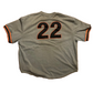 Mitchell and Ness Cooperstown Collection San Francisco Giants Will Clark 22 MLB Baseball Grey Jersey Shirt - XLarge - 29” x 32”