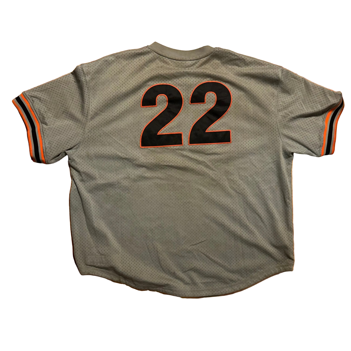 Mitchell and Ness Cooperstown Collection San Francisco Giants Will Clark 22 MLB Baseball Grey Jersey Shirt - XLarge - 29” x 32”