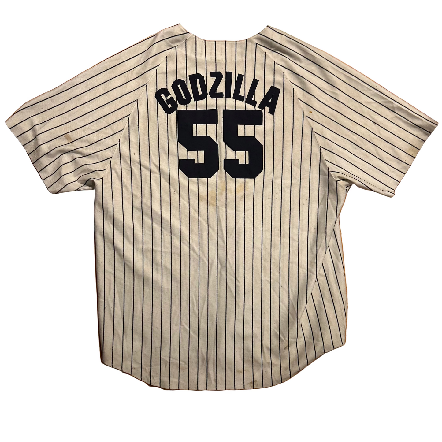 80/90’s Russell Athletics New York Yankees Godzilla 55 Hideki Matsui MLB Baseball Jersey Shirt - XLarge - 28” x 35”