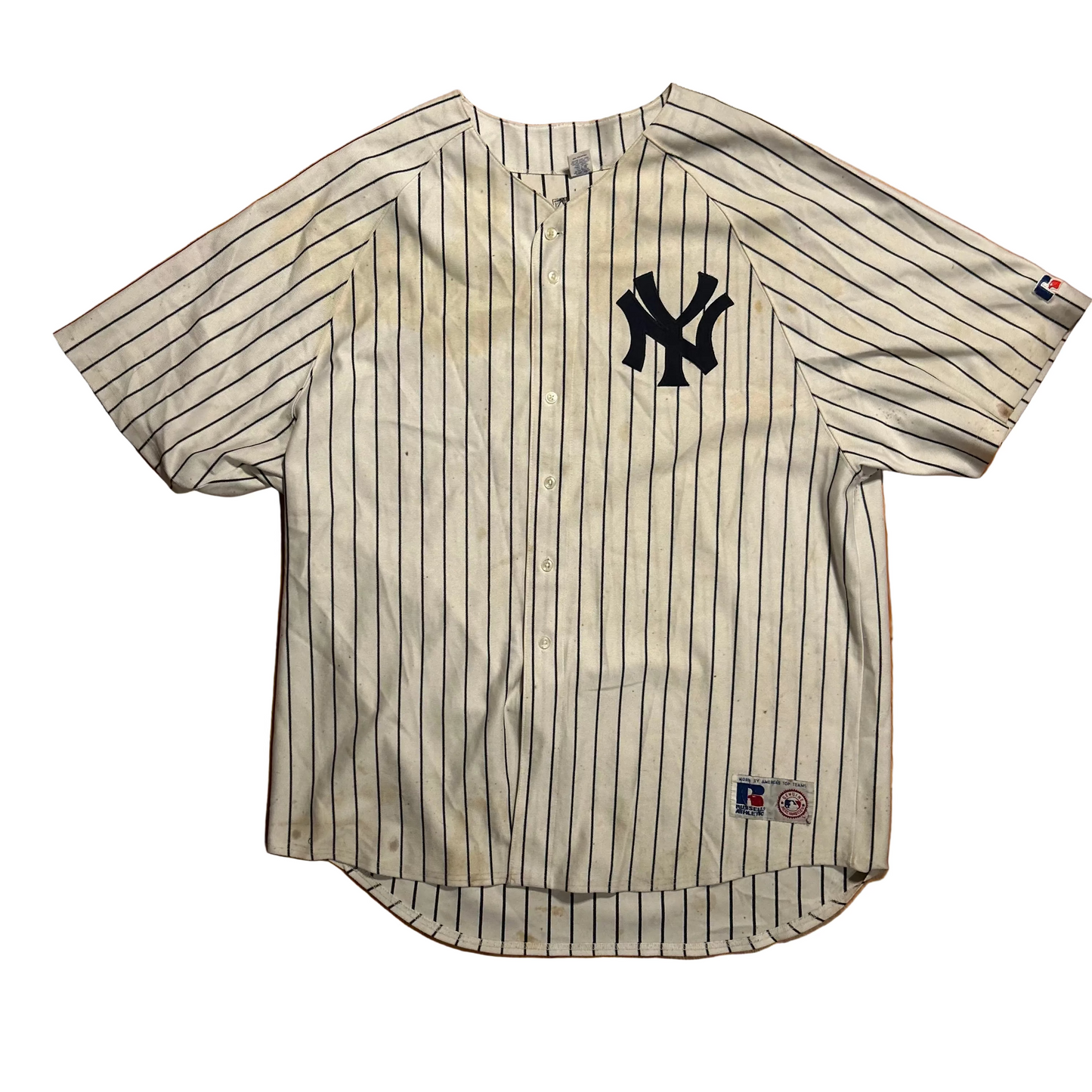 80/90’s Russell Athletics New York Yankees Godzilla 55 Hideki Matsui MLB Baseball Jersey Shirt - XLarge - 28” x 35”