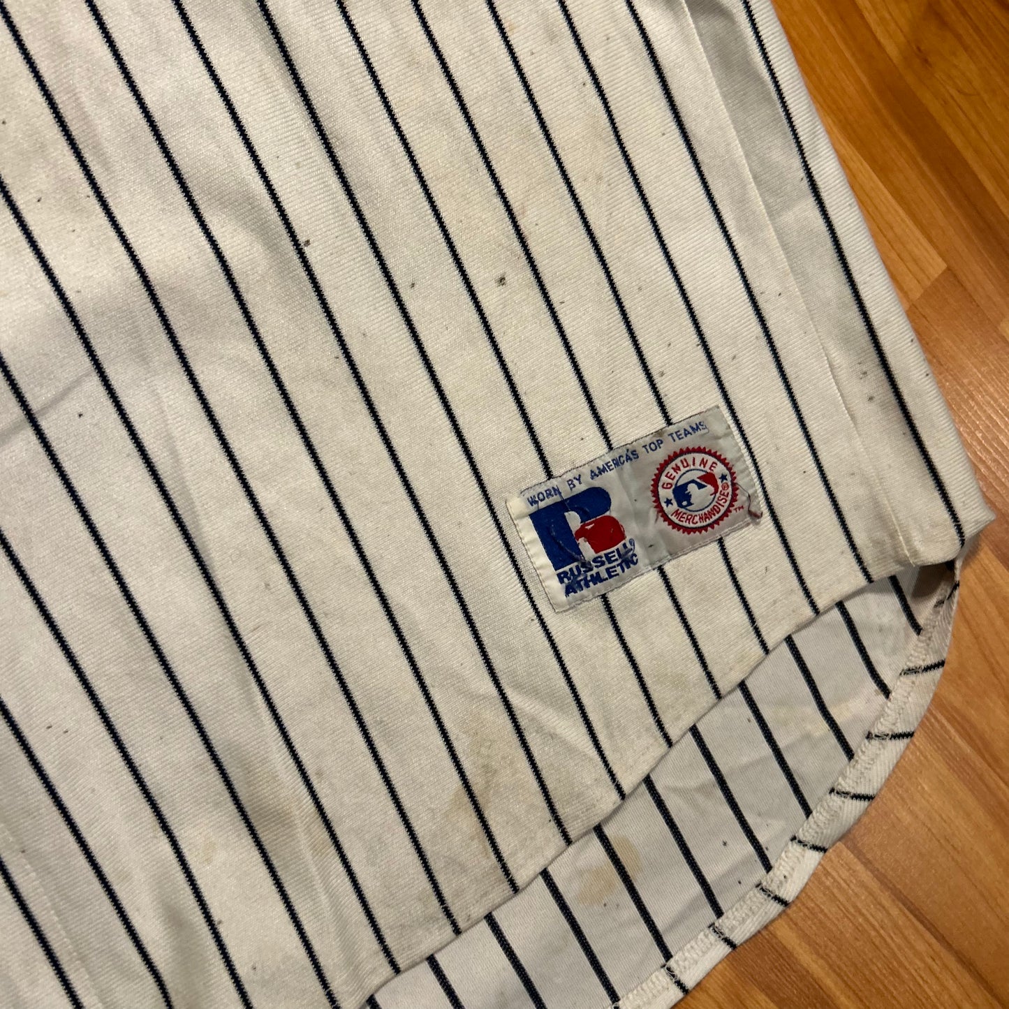 80/90’s Russell Athletics New York Yankees Godzilla 55 Hideki Matsui MLB Baseball Jersey Shirt - XLarge - 28” x 35”