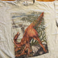 90’s Super Teximp Dinosaur White Tshirt - Large - 23" x 27"