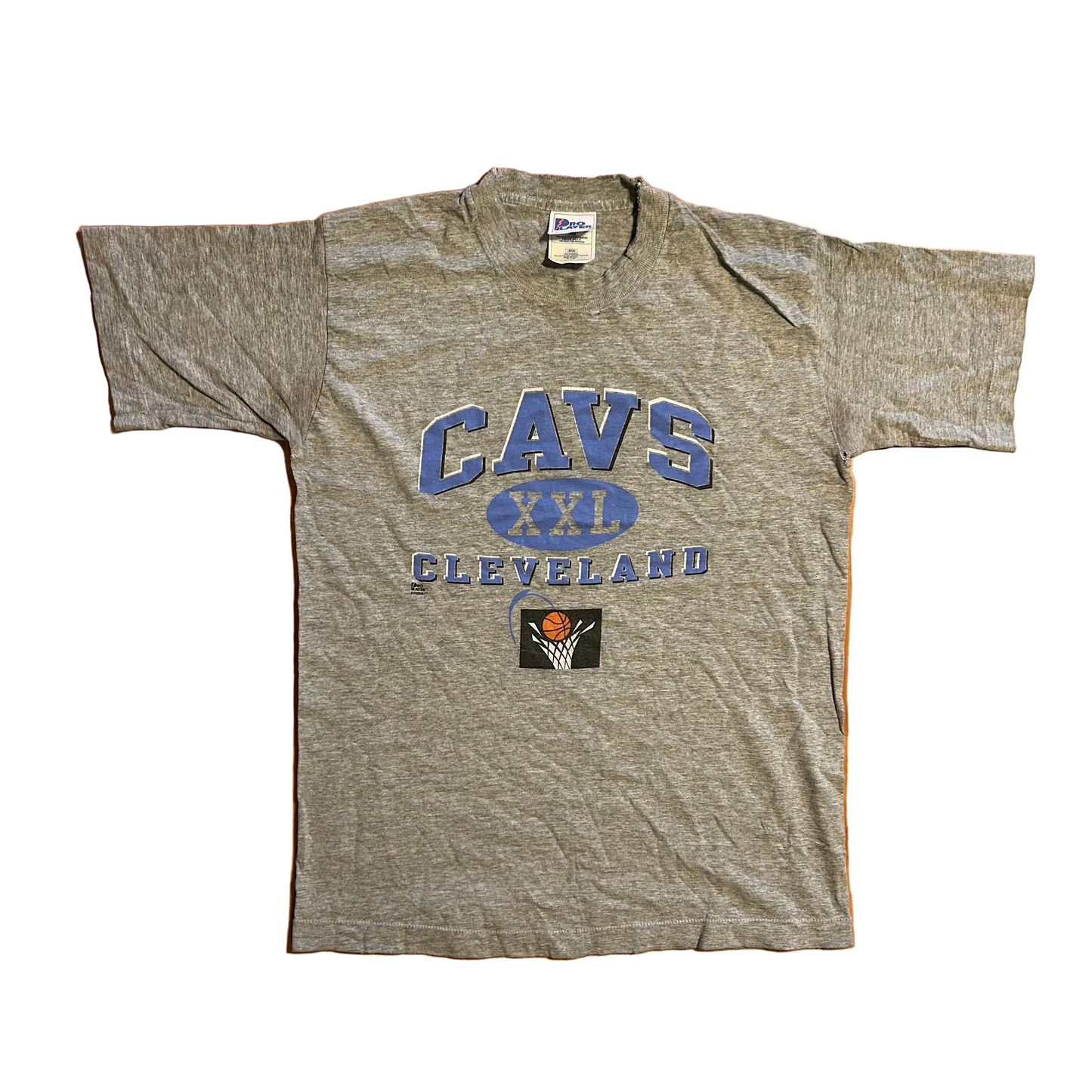 90’s Pro Player Cleveland Cavaliers Grey Basketball Cavs Tshirt - Small - 19" x 27"