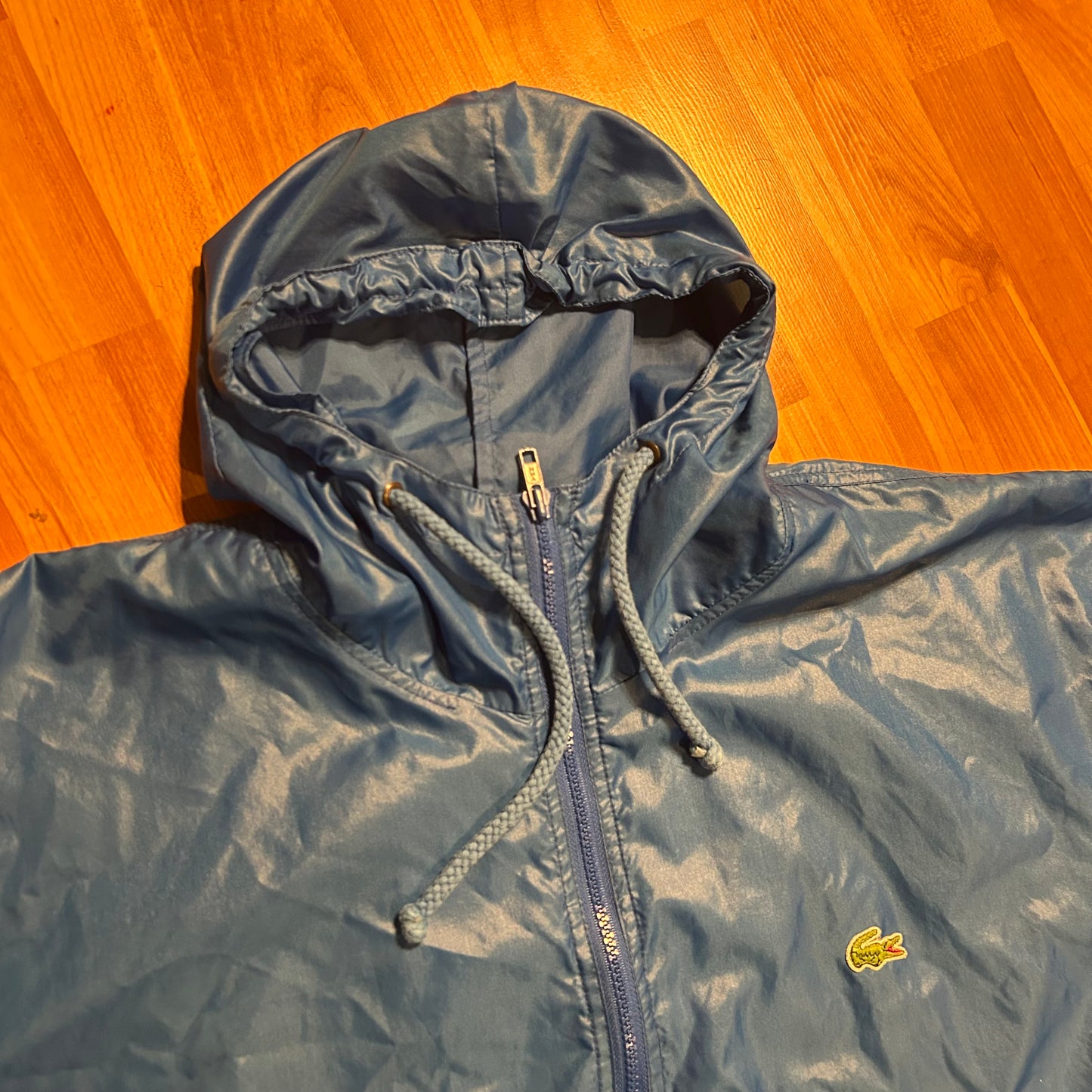 Izod Lacoste Blue Nylon Anorak Jacket - XLarge - 28" x 29"