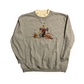 Scarecrow Fall Autumn Grey Double Collared Crewneck Sweatshirt - Large - 23.5" x 27"