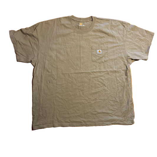 Carhartt Carphartt Tan Brown Pocket Tshirt - XLarge - 29" x 33"