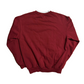 Morning Sun Fall Autumn Cat Maroon Red Double Collared Crewneck Sweatshirt - Medium - 21" x 25"