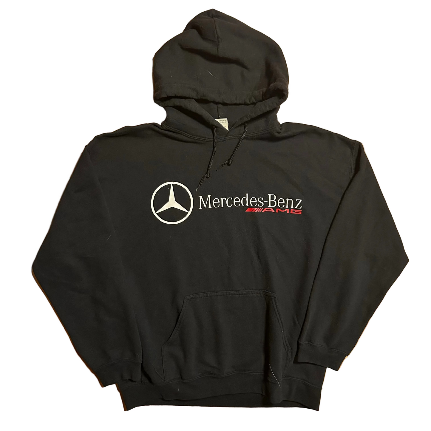 Gildan Mercedes Benz AMG Black Hoodie Sweatshirt - Large - 23" x 27.5"