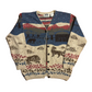 Northern Reflection Multicolor Dog Acrylic Cotton Cardigan Sweater - Medium - 21.5" x 26"
