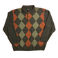 Jos A Bank Lambs Wool Nylon Green Collared Sweater - XLarge - 26" x 30"
